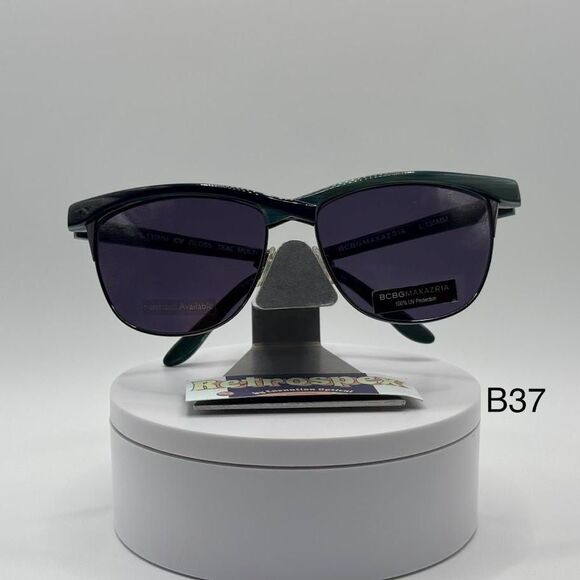 NOS Vintage Y2K Sunglasses | BCBG Max Azria | Gloss | Teal Cat Eye | 2000s Style main image 6